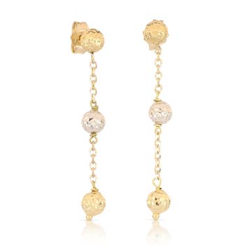 Orecchini pendenti bicolore