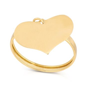 Anello con 1 cuore giallo