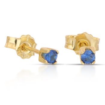 Orecchini solitario giallo 2mis