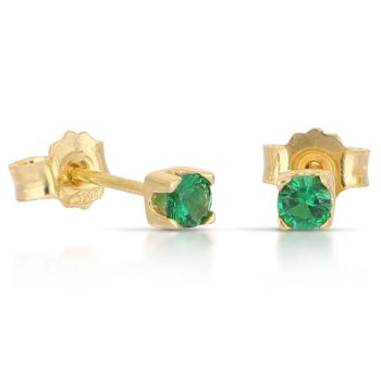 Orecchini solitario giallo 3mis