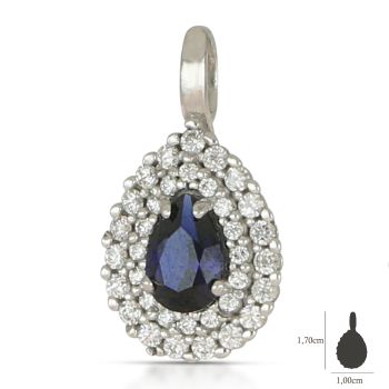 Pendente solitario blue