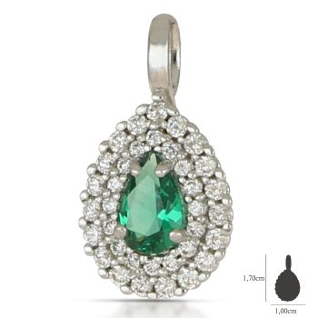Pendente solitario verde