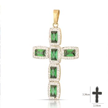 Croce con resina, oro giallo