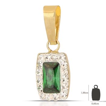 Pendente rettangolare verde