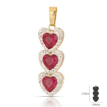 Pendente trilogy cuore rosso