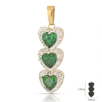 Pendente trilogy cuore verde