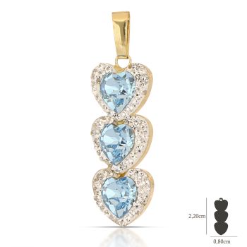 Pendente trilogy cuore azzurro
