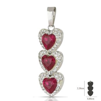 Pendente trilogy cuore rosso