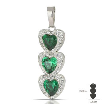 Pendente trilogy cuore verde