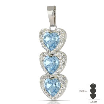 Pendente trilogy cuore azzurro