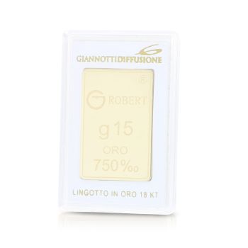 Lingotto in oro 18kt 15grammi