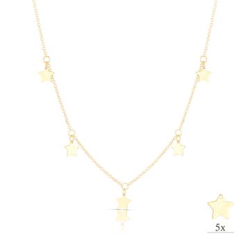 Girocollo con 5 stelle pendenti