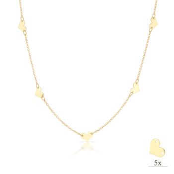 Girocollo con 5 cuori