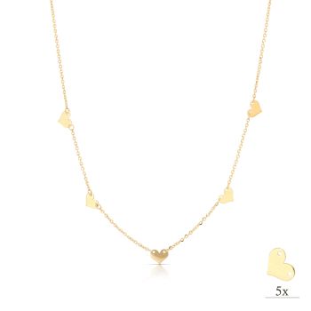 Girocollo con 5 cuori