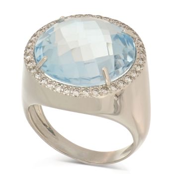 Anello con pietra azzurra mis4