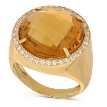 Anello con pietra gialla mis4