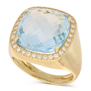 Anello con pietra azzurra mis3