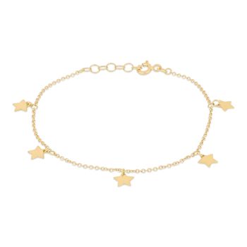 Bracciale con 5 stelle pendenti