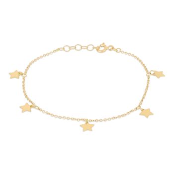 Bracciale con 5 quadrifogli pendenti