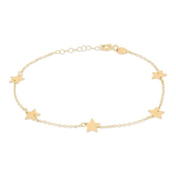 Bracciale con 5 stelle alternate