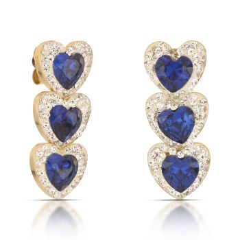 Orecchini trilogy cuore blue