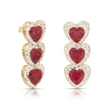 Orecchini trilogy cuore rosso