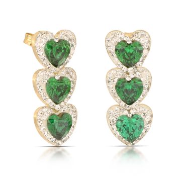 Orecchini trilogy cuore verde