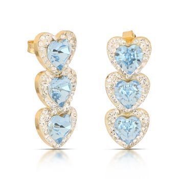Orecchini trilogy cuore azzurro