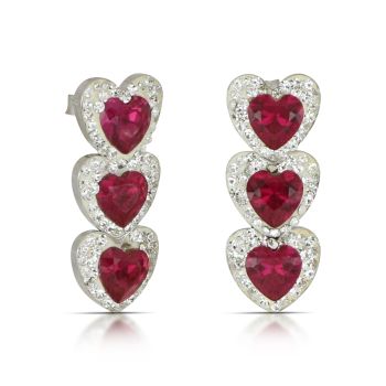 Orecchini trilogy cuore rosso