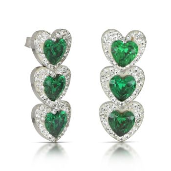 Orecchini trilogy cuore verde