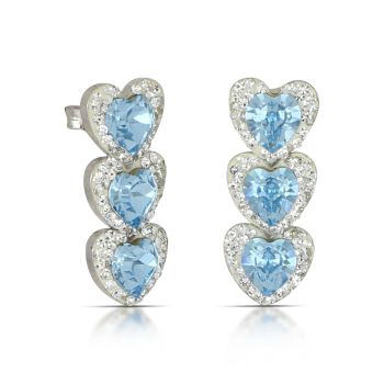 Orecchini trilogy cuore azzurro