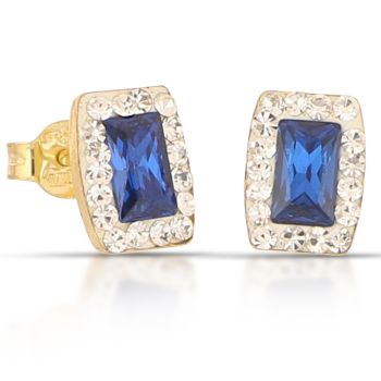 Orecchini rettangolare, blue