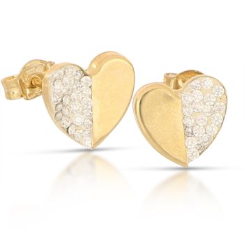 Orecchini cuore gialli