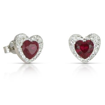Orecchini cuore rosso
