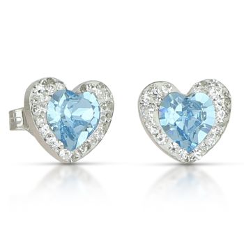 Orecchini cuore azzurro