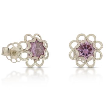 Orecchini punto luce viola