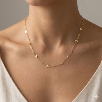 Girocollo alternato con quadrifogli