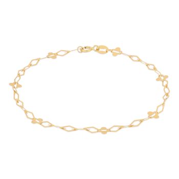 Bracciale alternato con quadrifogli