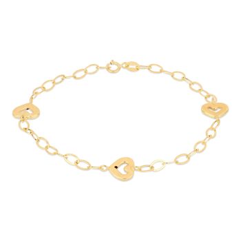 Bracciale alternato con cuori
