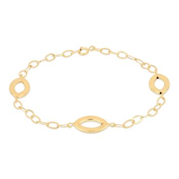 Bracciale alternato con ovali