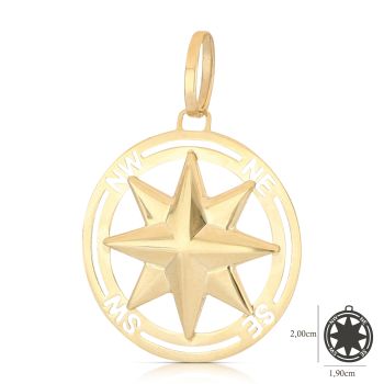 Pendente rosa dei venti