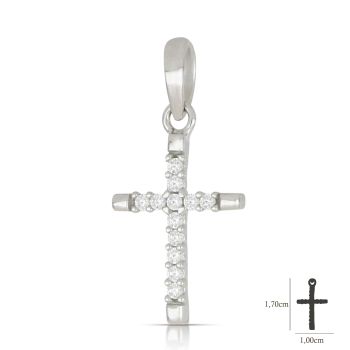 Croce con zircone bianca