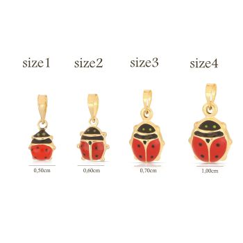 Pendente coccinella, 4 misure disponibili