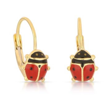 Orecchini coccinella stampati
