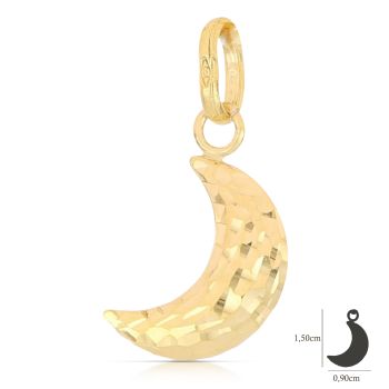 Pendente luna sfaccettata