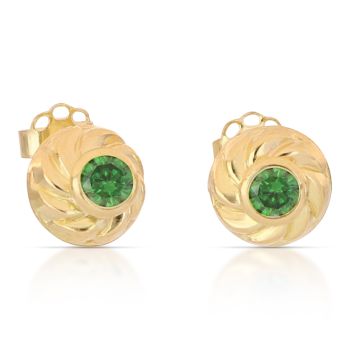 Orecchini stampati con pietra