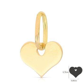 Pendente cuore giallo