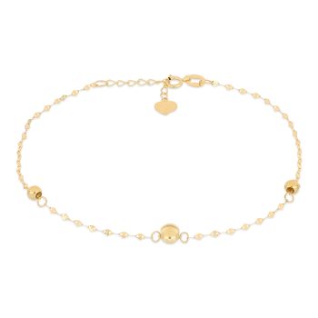 Bracciale fogliolina alternata e sfere