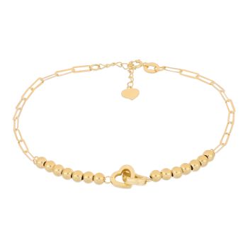 Bracciale con cuori intrecciati