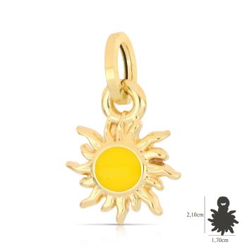 Pendente sole con smalto